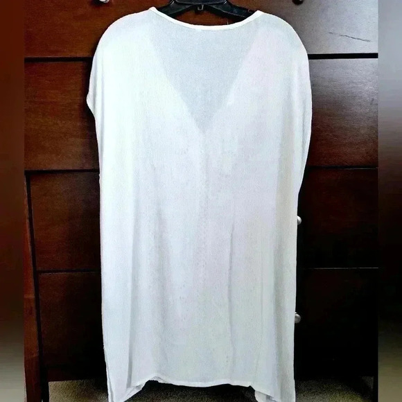 Raviya White Swim Beach Cover Up Boho Style Eyelet Pattern Women's Size Medium - Picture 2 of 9